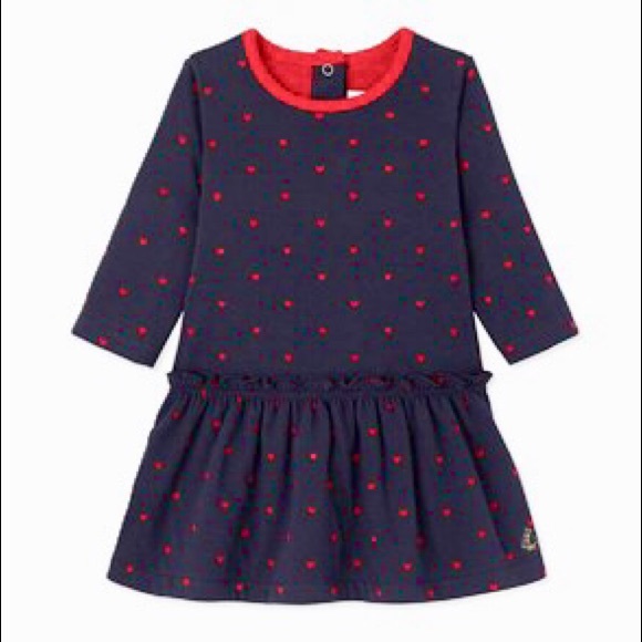 Petit Bateau Other - PETIT BATEAU BABY GIRL DRESS WITH HEARTS 18 month